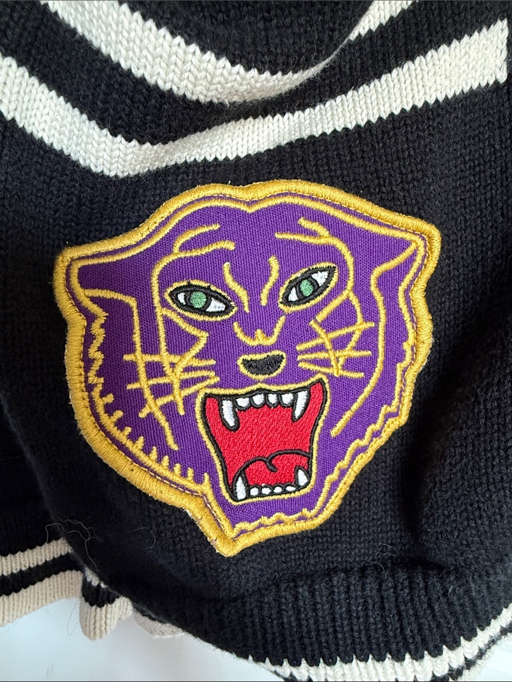 Found Varsity Cardigan with embroidery patches XL EUC - Picture 6 of 10
